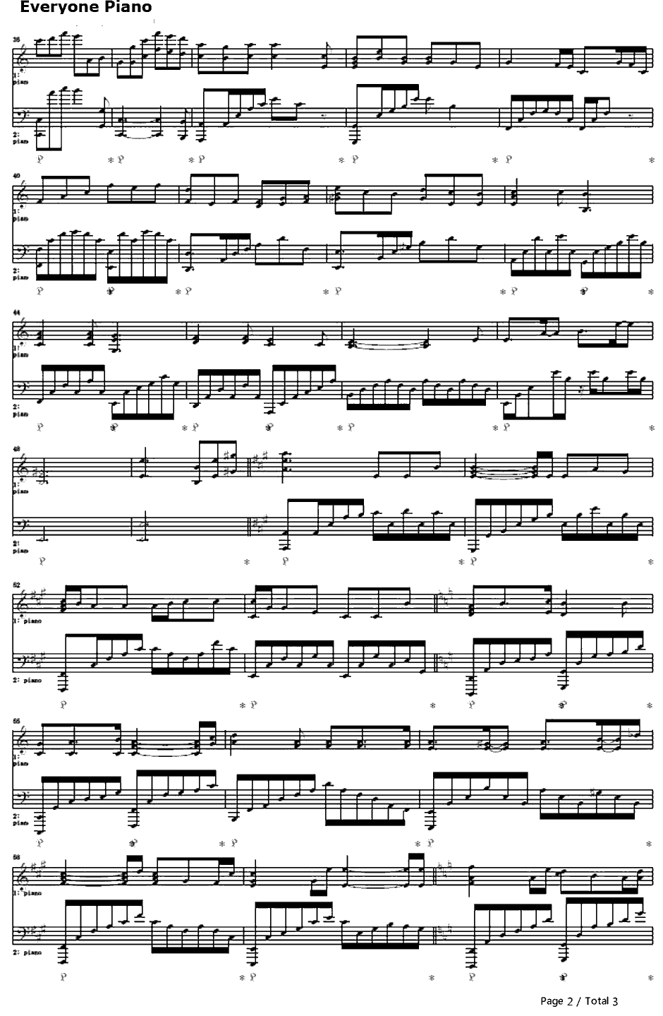 ひかりふる钢琴谱-Kalafina-剧场版魔法少女小圆ED22