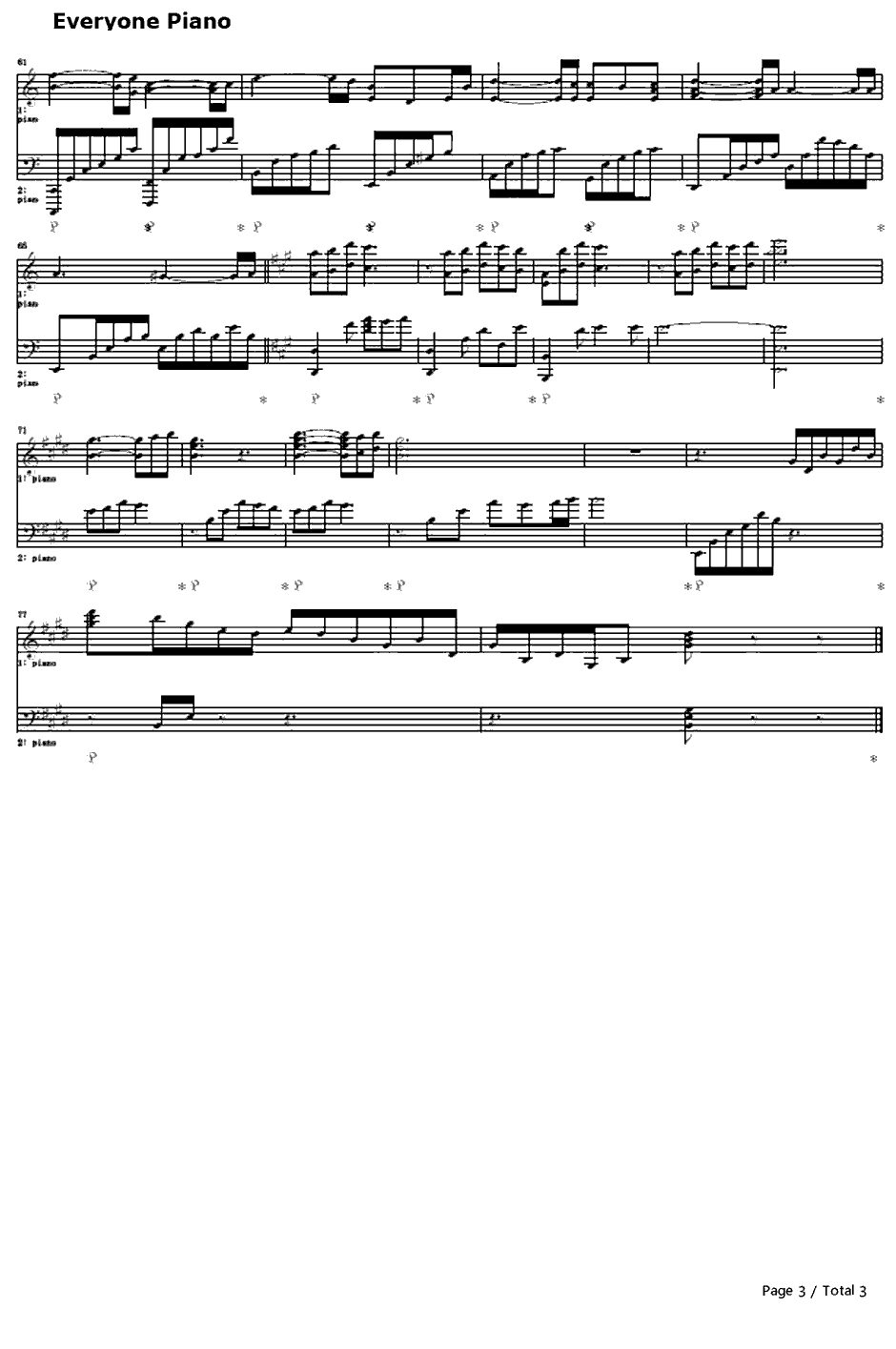 ひかりふる钢琴谱-Kalafina-剧场版魔法少女小圆ED23