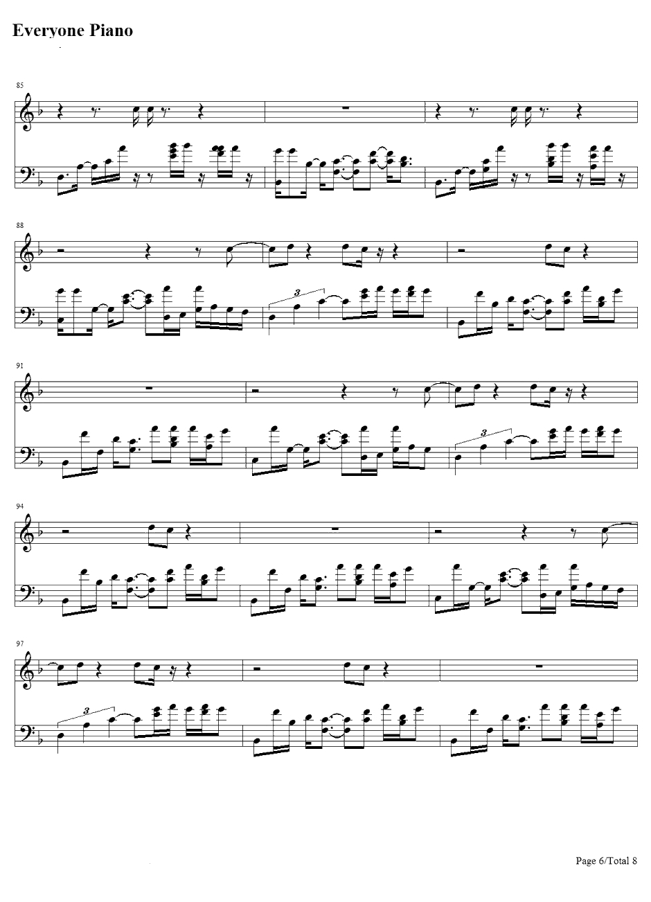 AfireLove钢琴谱-EdSheeran6