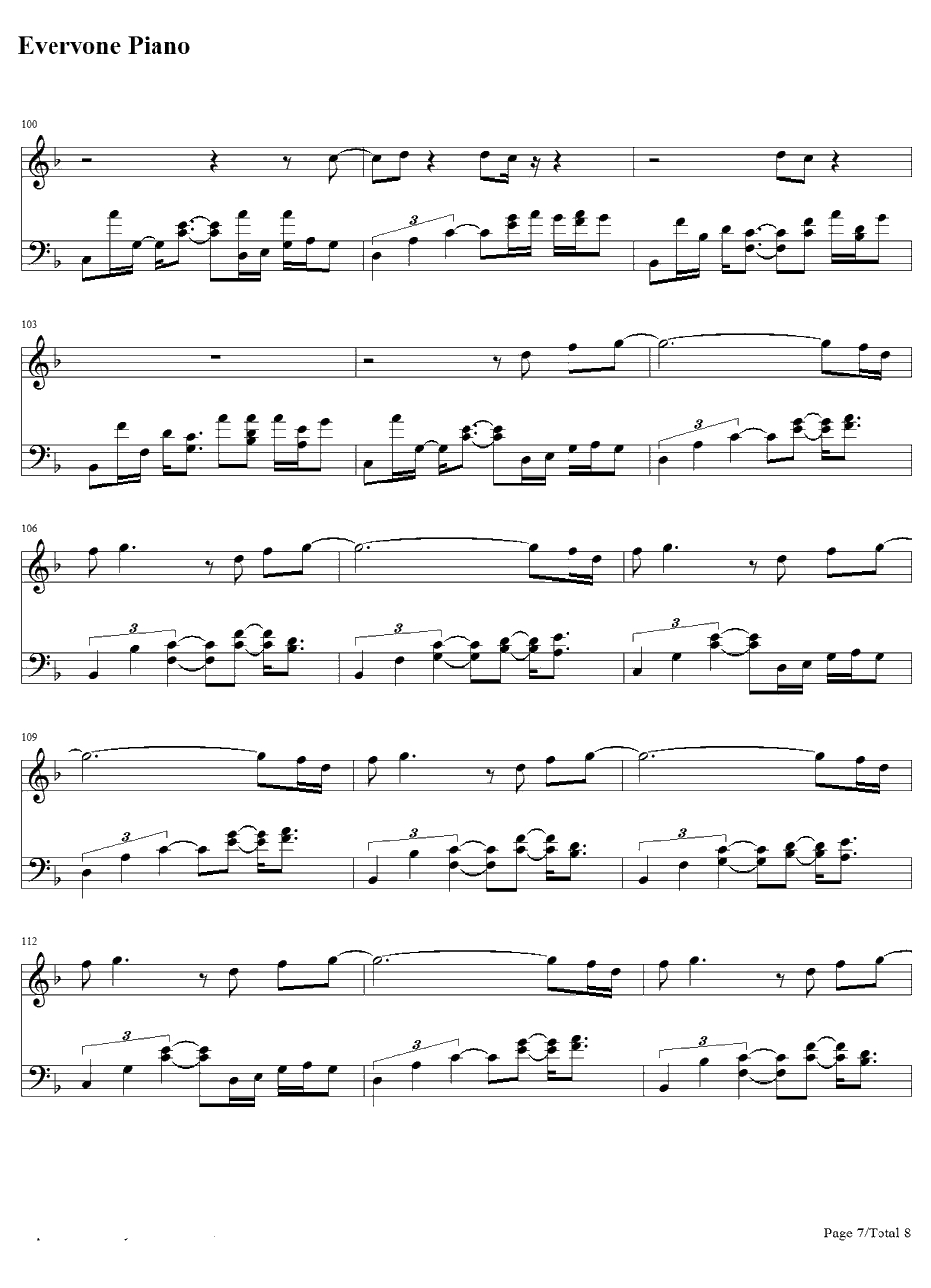 AfireLove钢琴谱-EdSheeran7