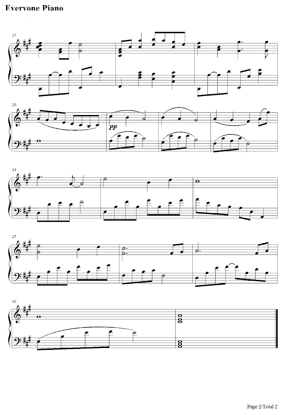 優しい気持ち钢琴谱-高梨康治-地狱少女OST2