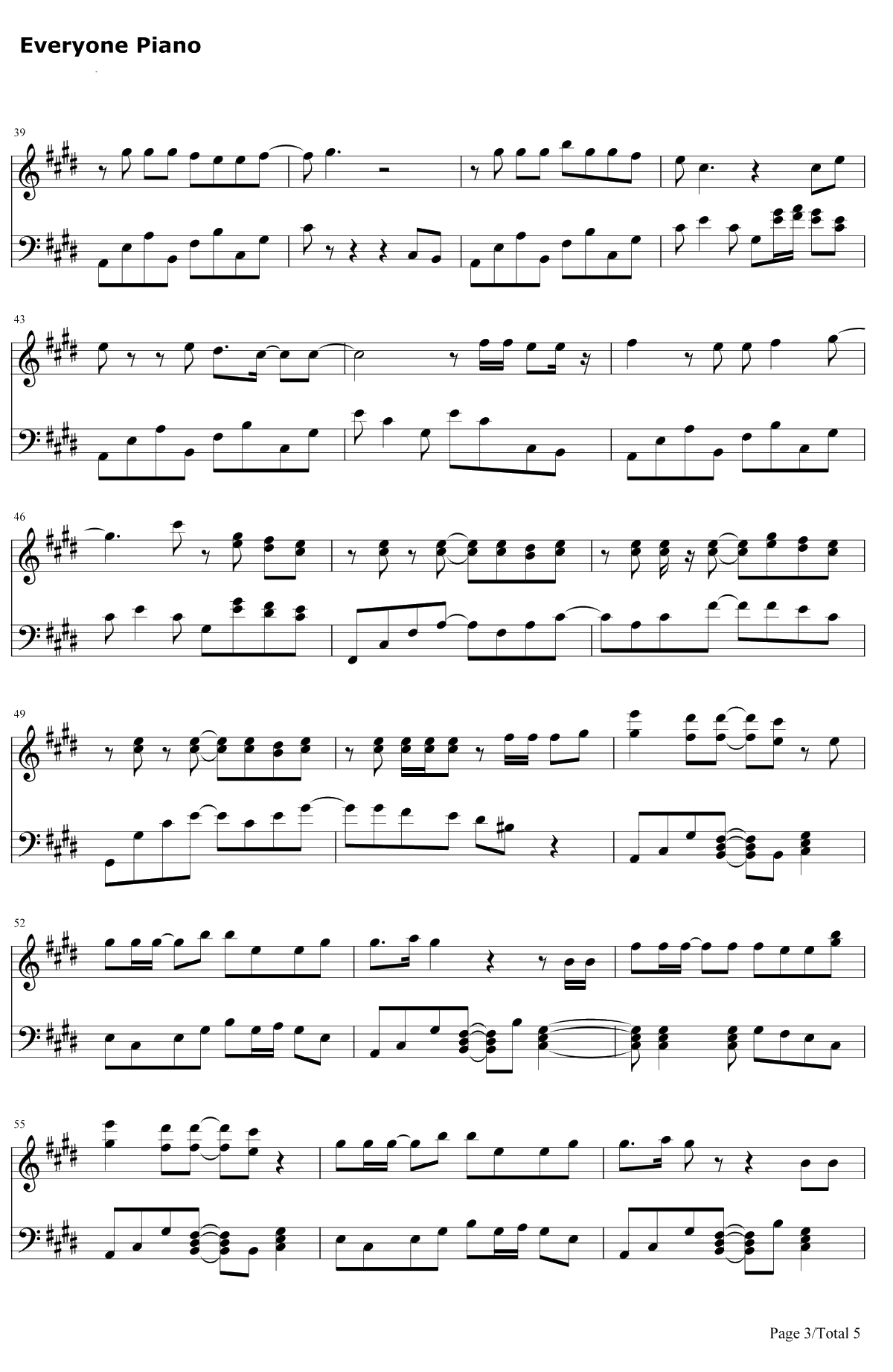 Maps钢琴谱-Maroon5-Maroon5新歌3