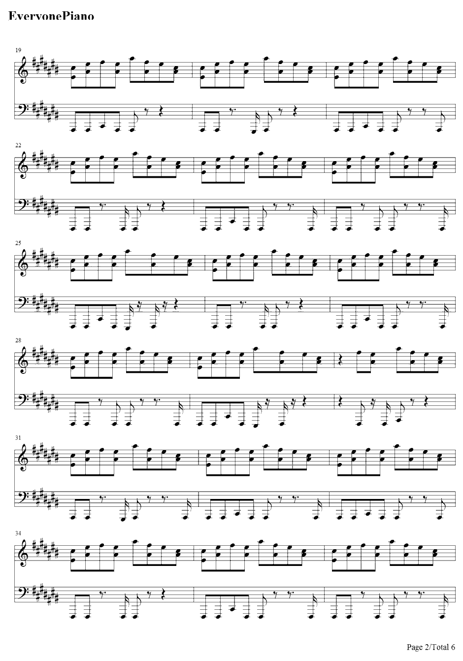 BelieveMe伴奏钢琴谱-LilWayne&Drake2