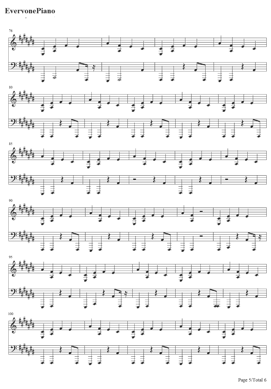 BelieveMe伴奏钢琴谱-LilWayne&Drake5