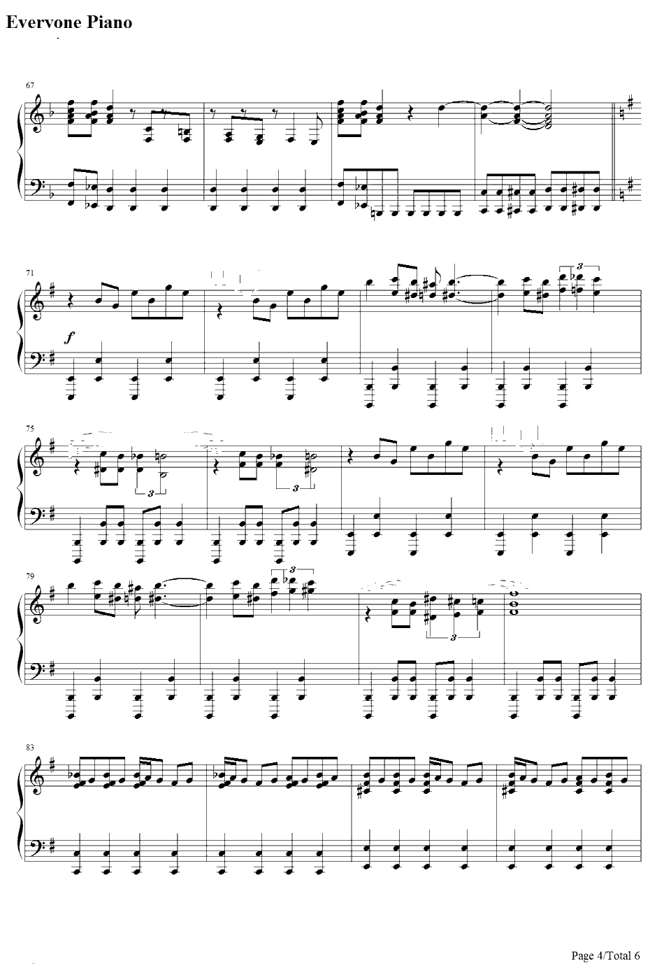 片翼の天使钢琴谱-植松伸夫-最终幻想ⅦOST4