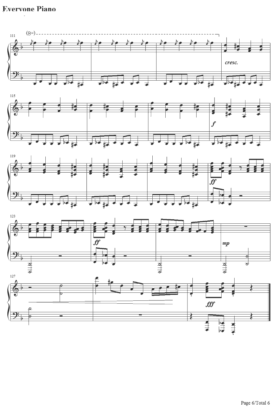 片翼の天使钢琴谱-植松伸夫-最终幻想ⅦOST6