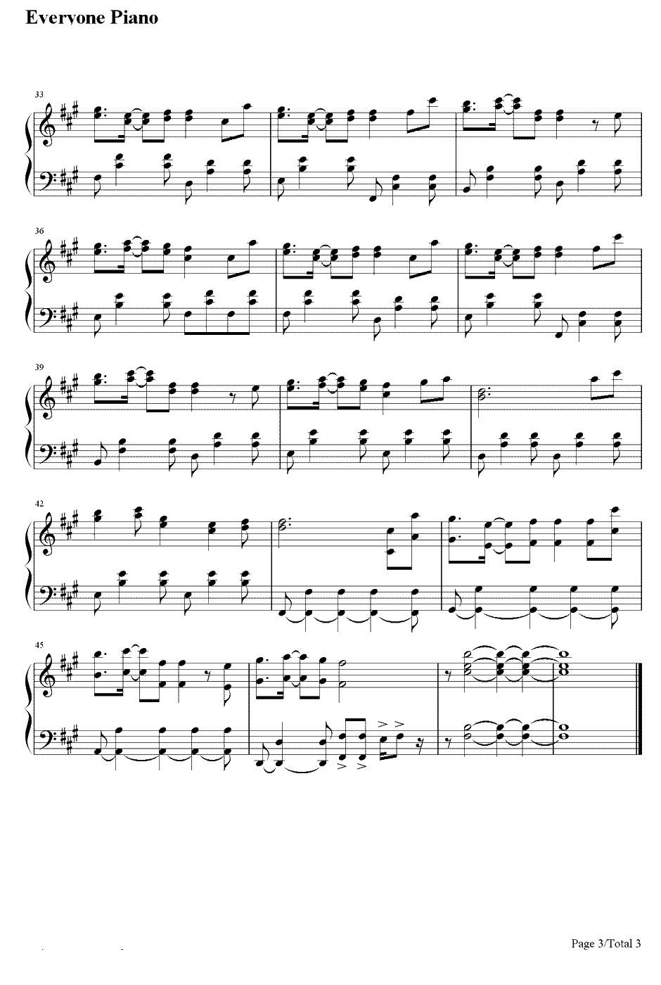 十六夜涙钢琴谱-吉冈亚衣加-TV动画《薄樱鬼》片头曲3