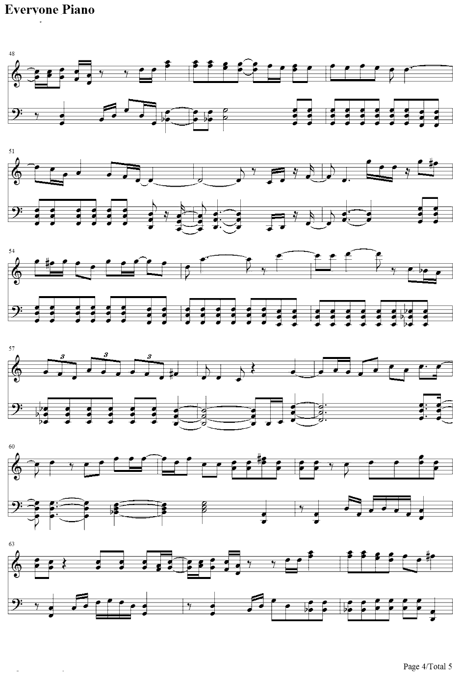 Small Town Throwdown钢琴谱-BrantleyGilbert4