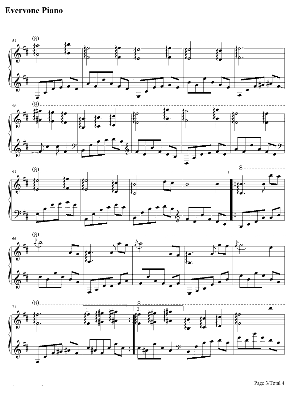 Sun flower钢琴谱-全素妍-全素妍-唯美小清新钢琴曲3