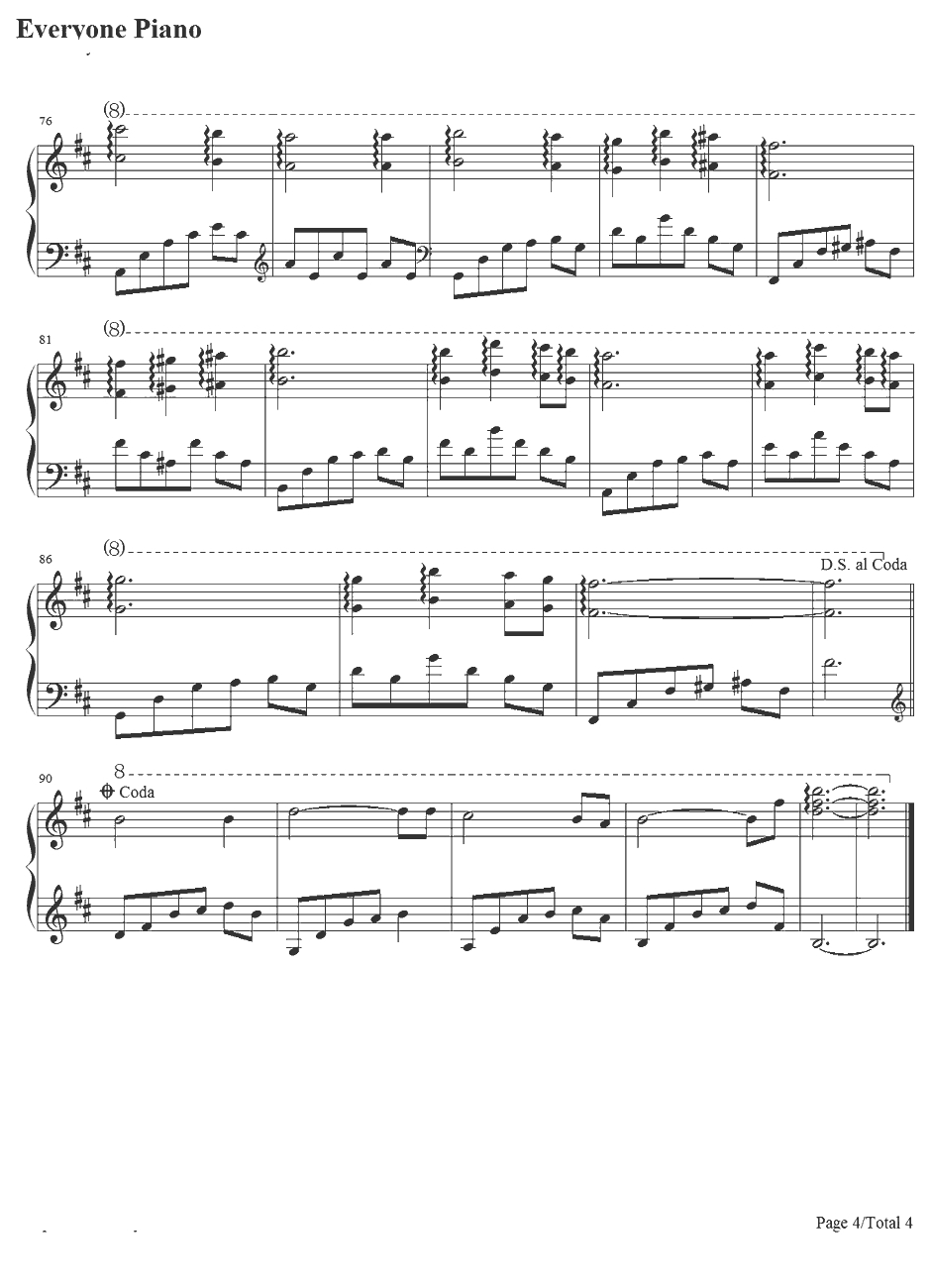 Sun flower钢琴谱-全素妍-全素妍-唯美小清新钢琴曲4