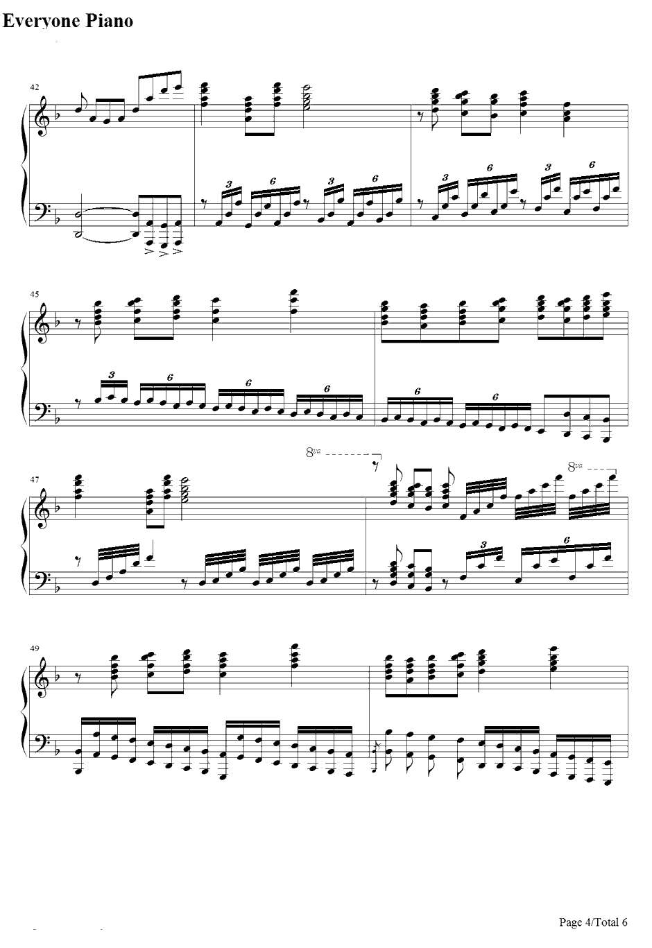 The Other Promise钢琴谱-王国之心-王国之心IIOST4