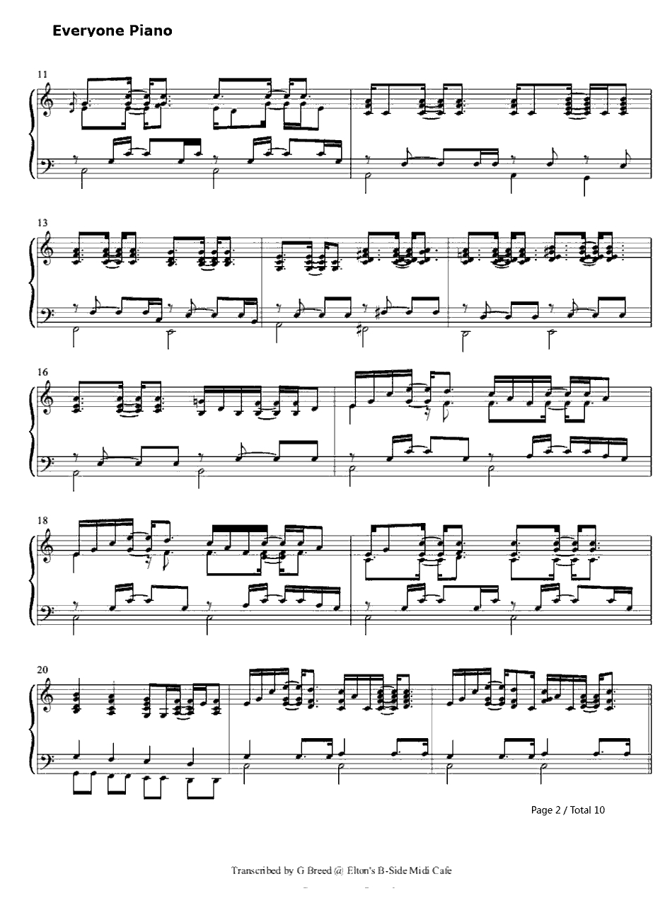 Tiny Dancer钢琴谱-EltonJohn2