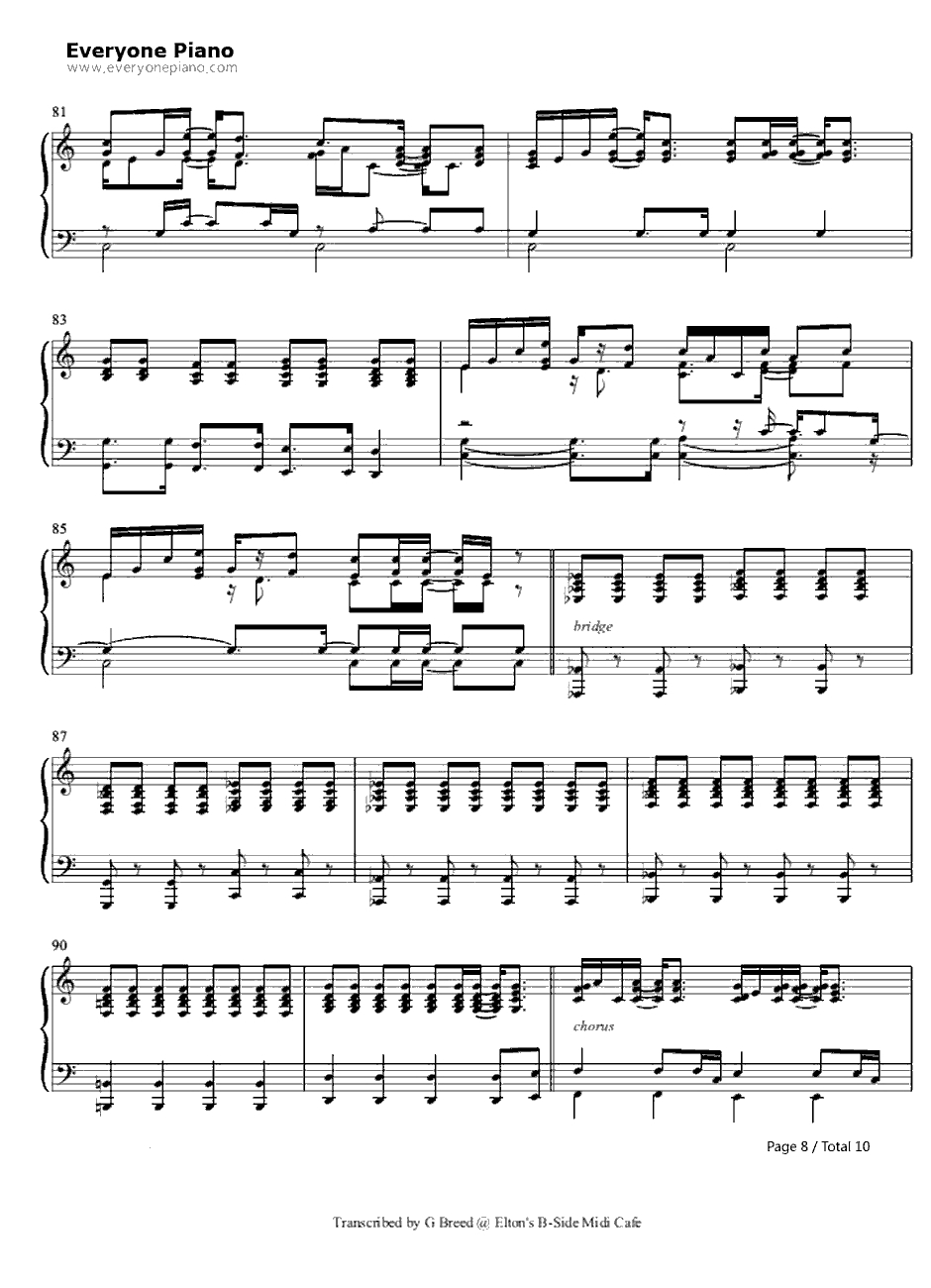 Tiny Dancer钢琴谱-EltonJohn8