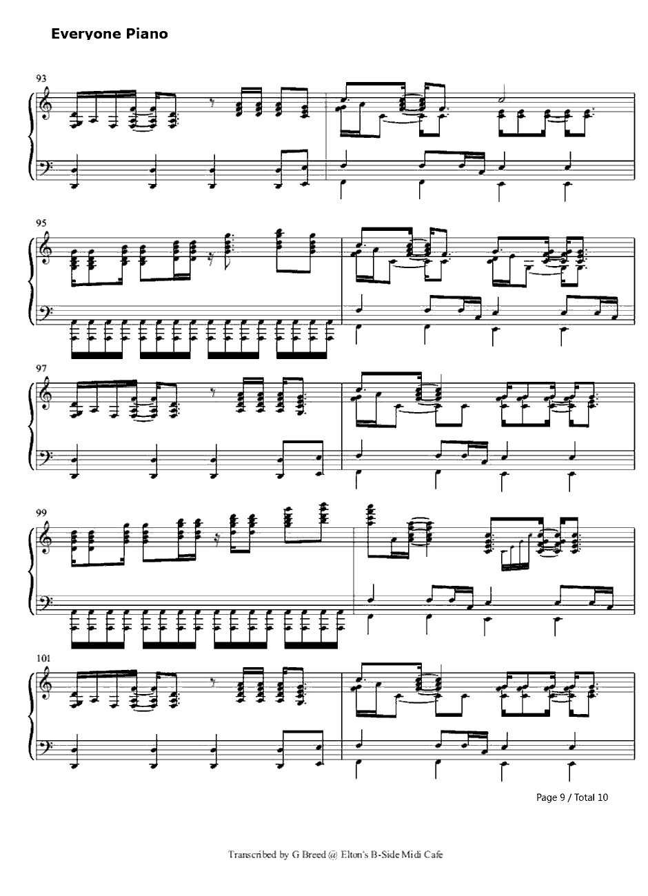 Tiny Dancer钢琴谱-EltonJohn9