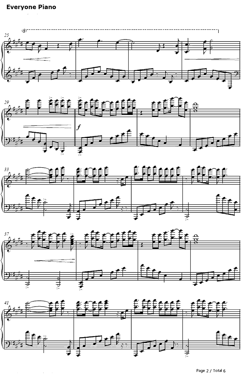 Passion钢琴谱-宇多田光-王国之心·2主题曲2