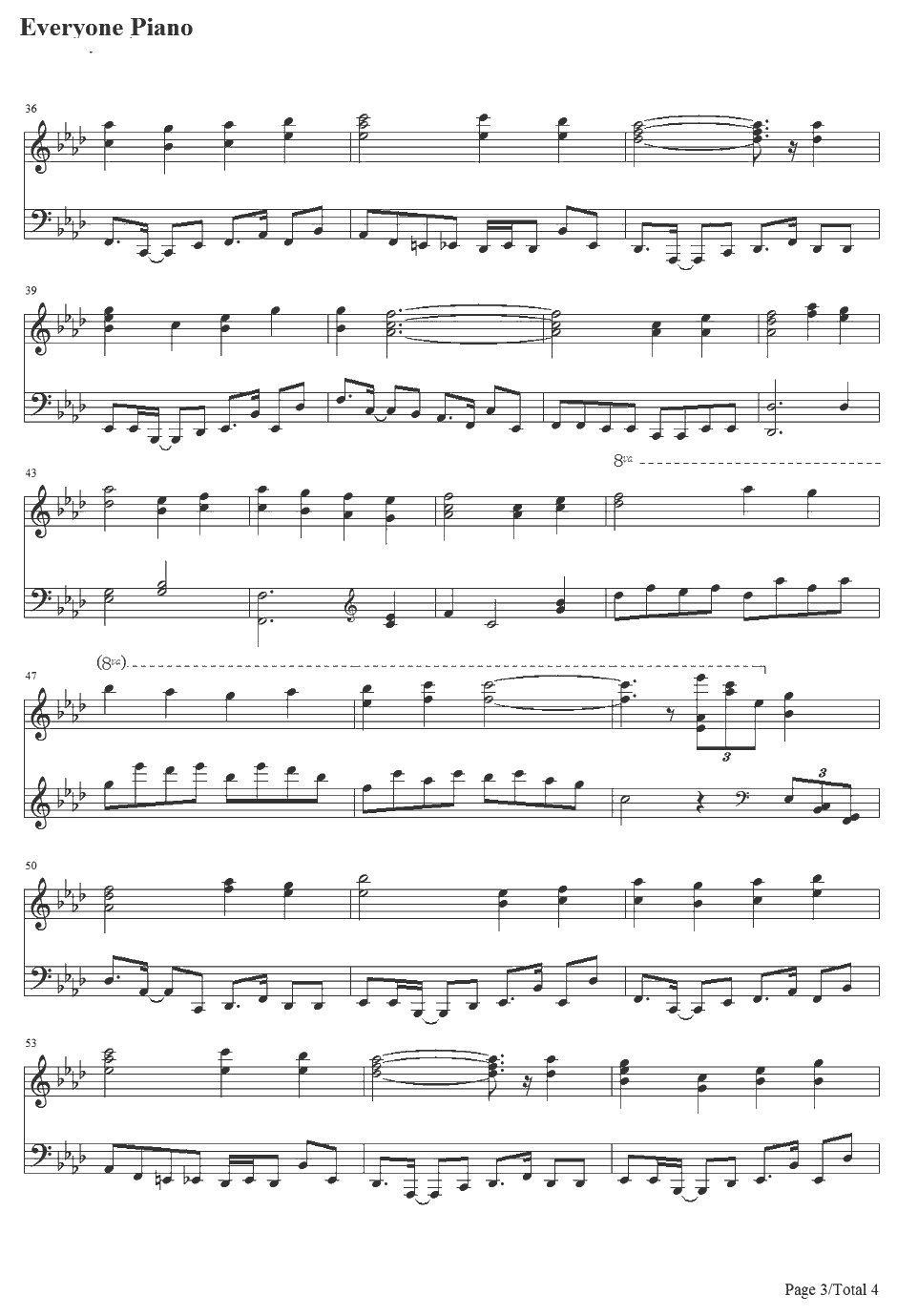 云外苍天钢琴谱-东方绯想天-东方绯想天OST123