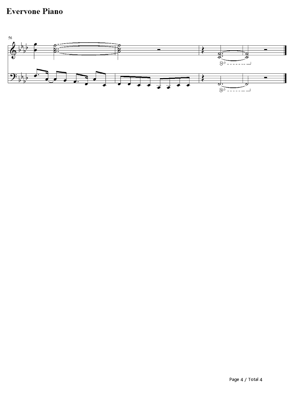 云外苍天钢琴谱-东方绯想天-东方绯想天OST124