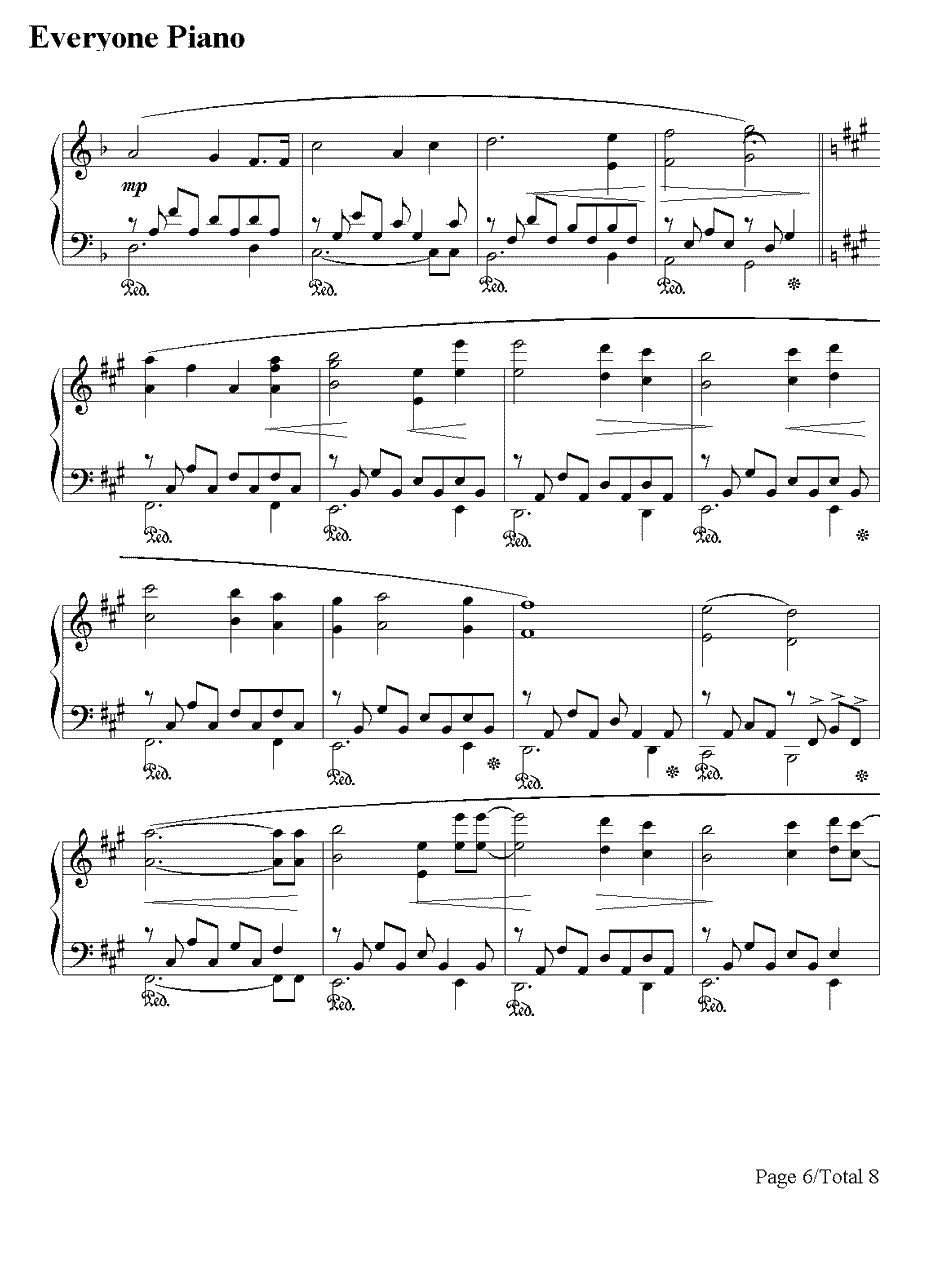 The Portrait钢琴谱-JamesHorner-泰坦尼克号纯钢琴曲6