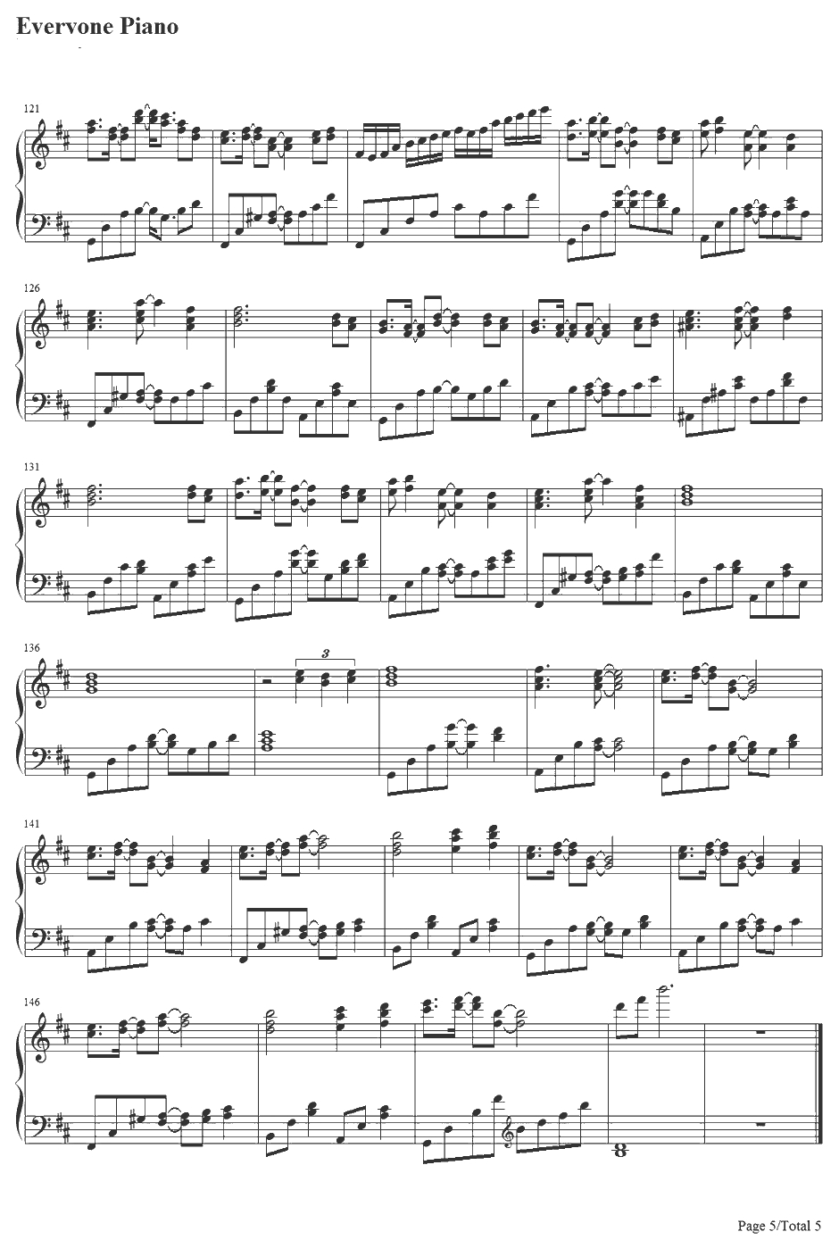 Last regrets钢琴谱-彩菜-Kanon主题曲5