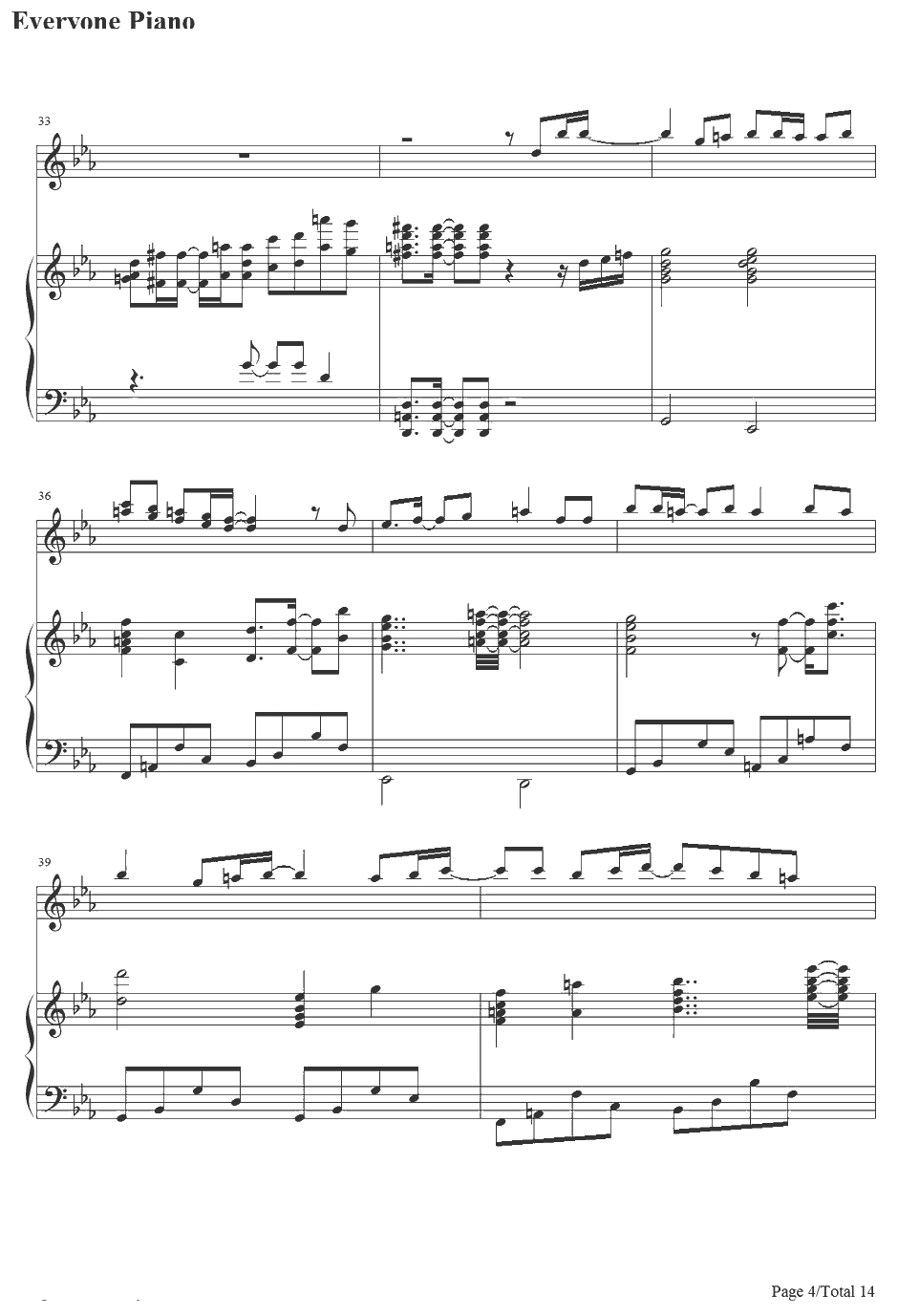 七つの海を渡る风のように钢琴谱-爱内里菜&三枝夕夏-名侦探柯南绀碧之棺主题曲4