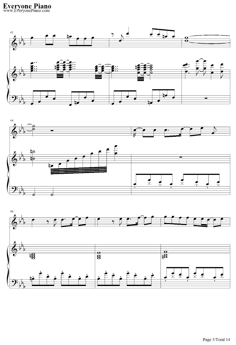 七つの海を渡る风のように钢琴谱-爱内里菜&三枝夕夏-名侦探柯南绀碧之棺主题曲5