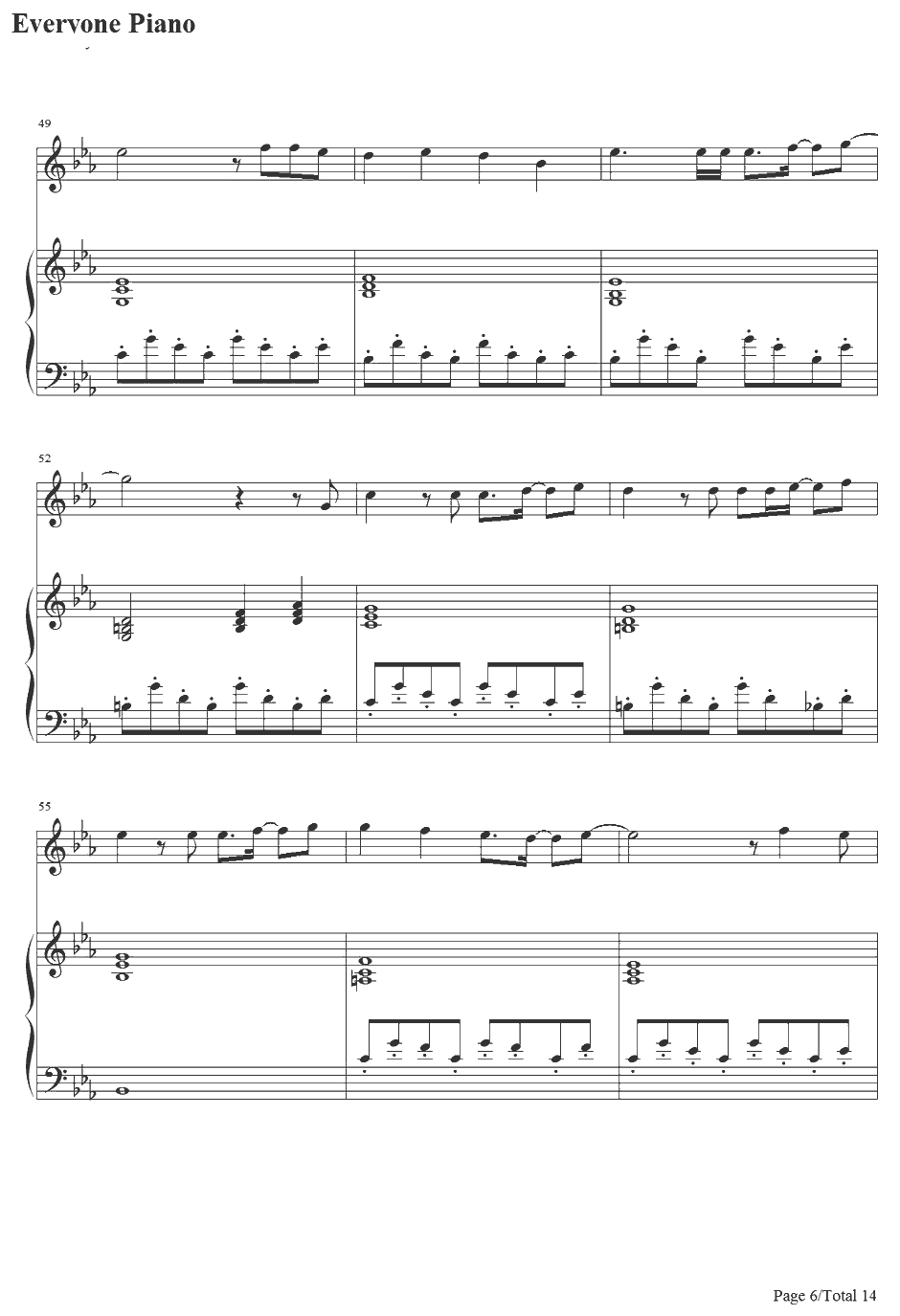 七つの海を渡る风のように钢琴谱-爱内里菜&三枝夕夏-名侦探柯南绀碧之棺主题曲6