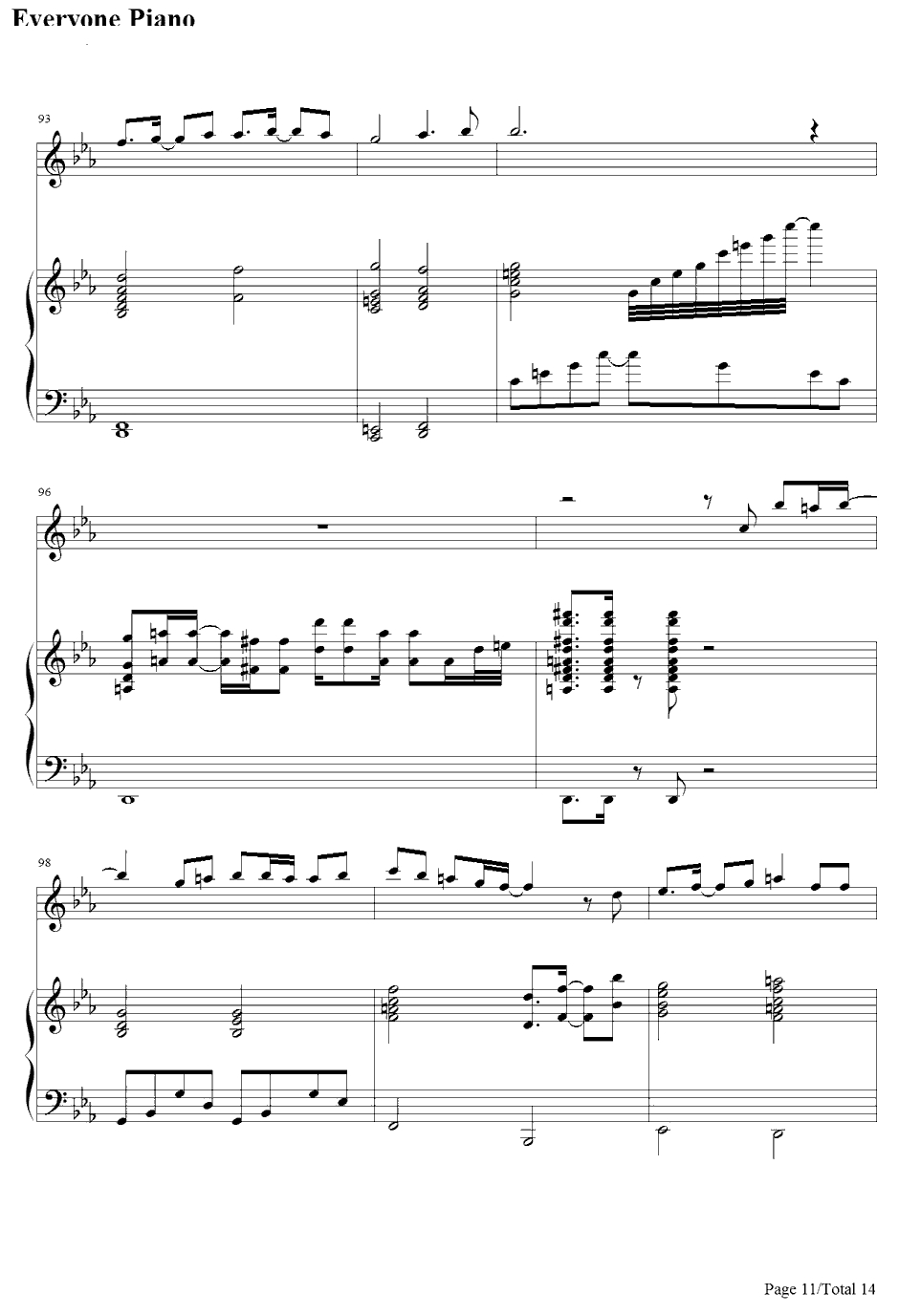 七つの海を渡る风のように钢琴谱-爱内里菜&三枝夕夏-名侦探柯南绀碧之棺主题曲11