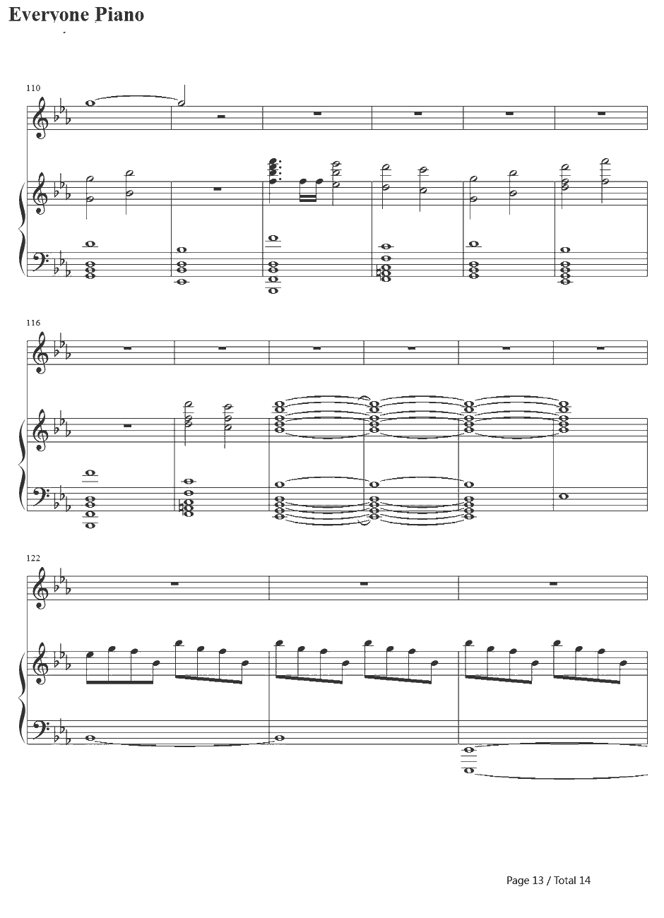 七つの海を渡る风のように钢琴谱-爱内里菜&三枝夕夏-名侦探柯南绀碧之棺主题曲13