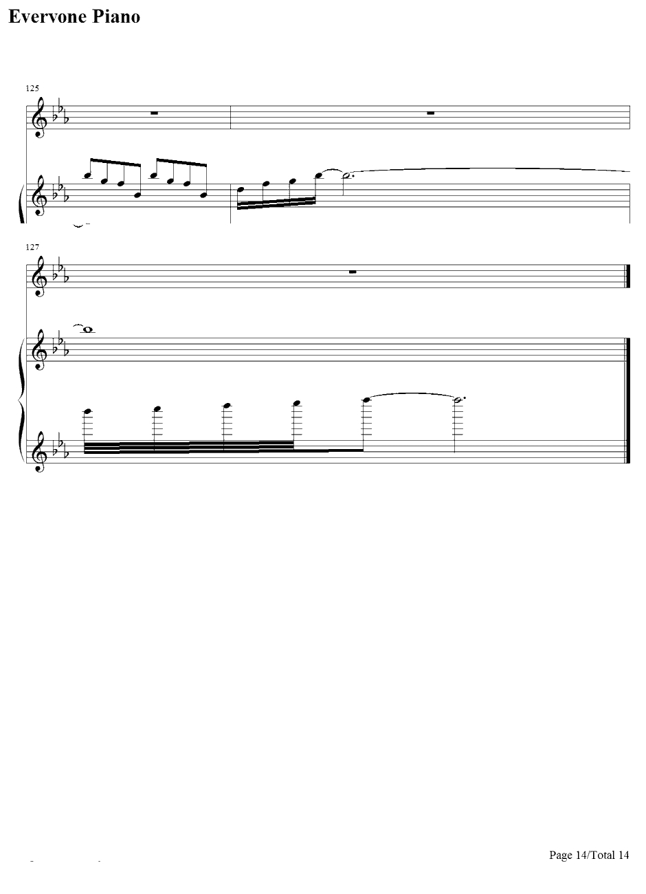 七つの海を渡る风のように钢琴谱-爱内里菜&三枝夕夏-名侦探柯南绀碧之棺主题曲14