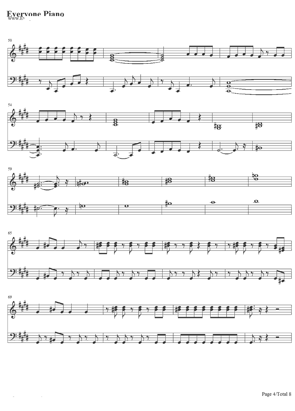 Hangover钢琴谱-Psy&SnoopDogg4