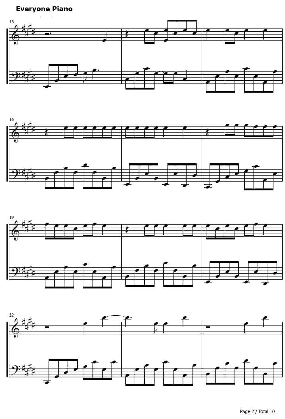 One Time钢琴谱-JustinBieber2