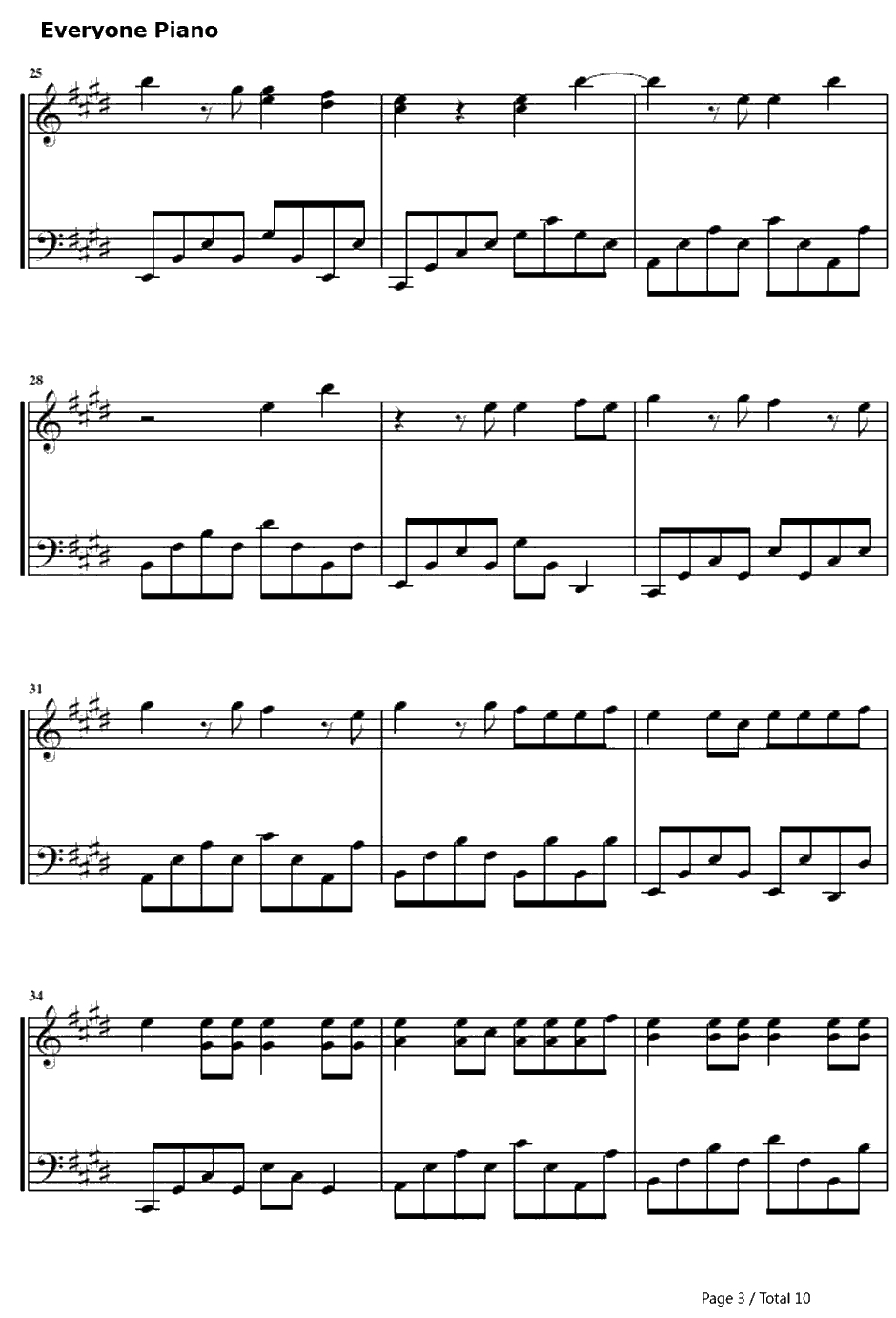 One Time钢琴谱-JustinBieber3