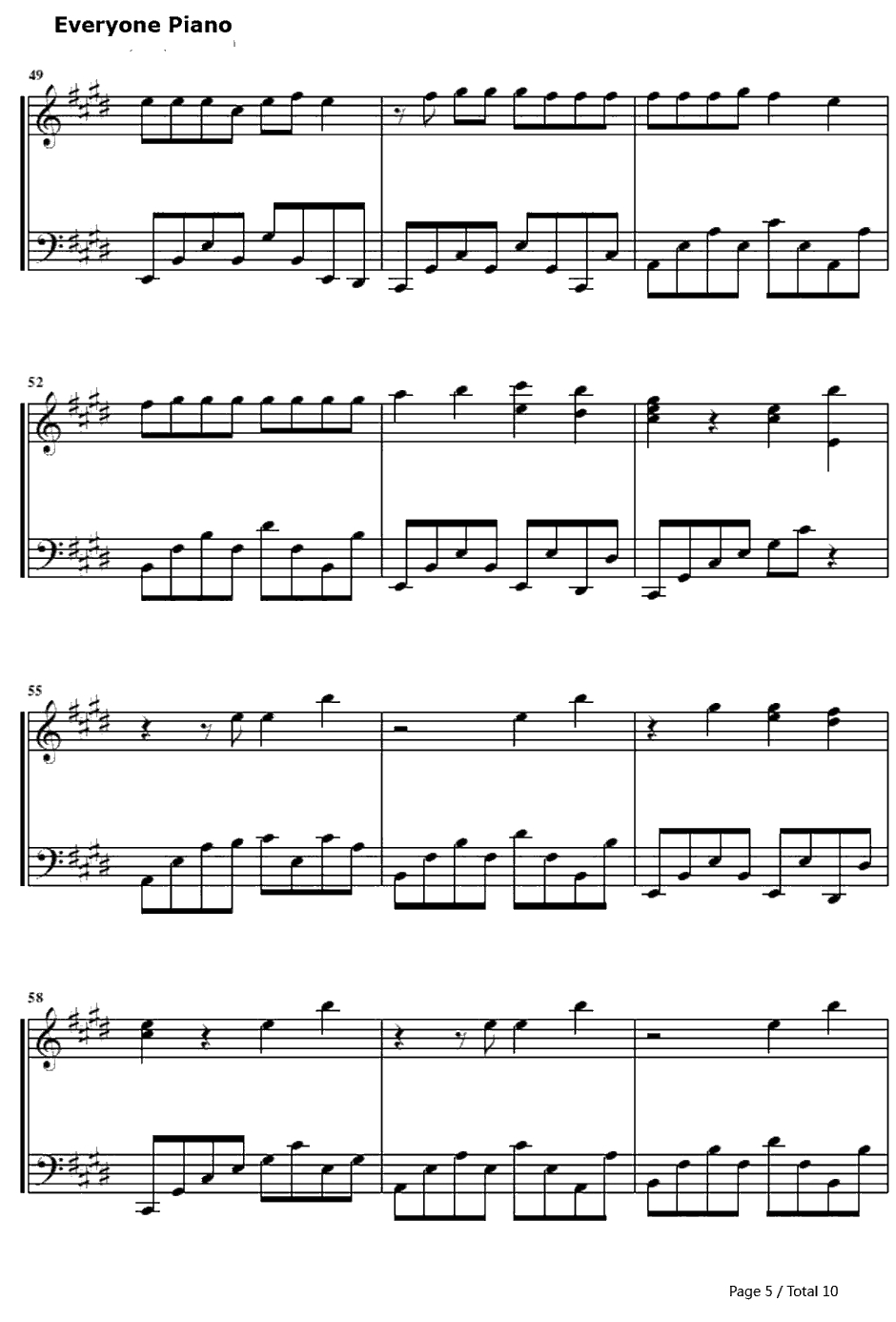 One Time钢琴谱-JustinBieber5