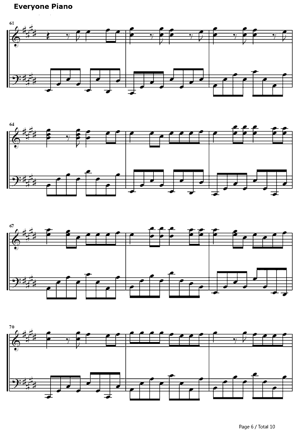 One Time钢琴谱-JustinBieber6