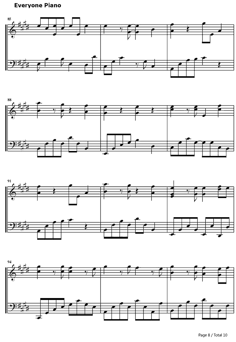 One Time钢琴谱-JustinBieber8