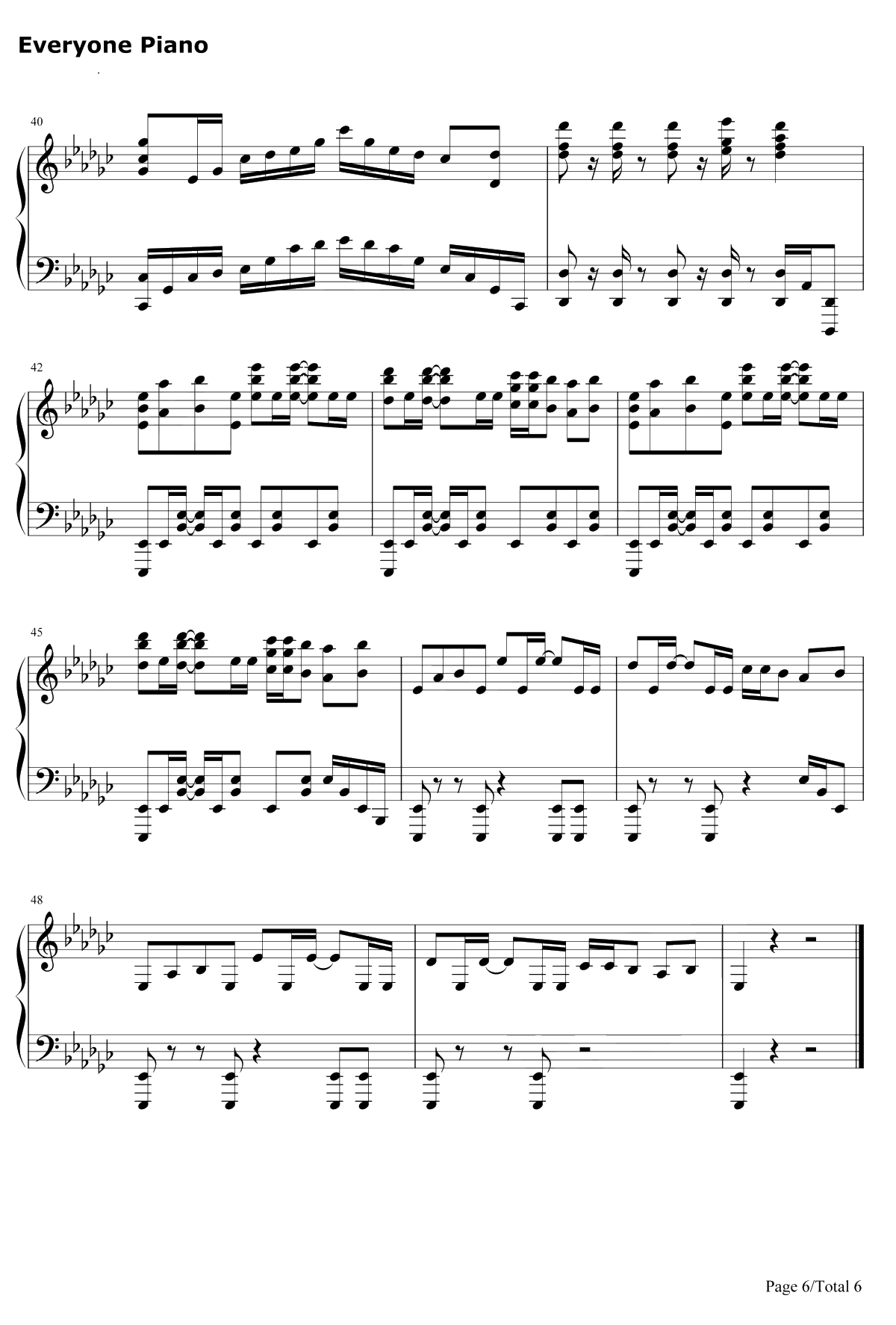 KODO钢琴谱-nonoc-魔法少女特殊战明日香OP6