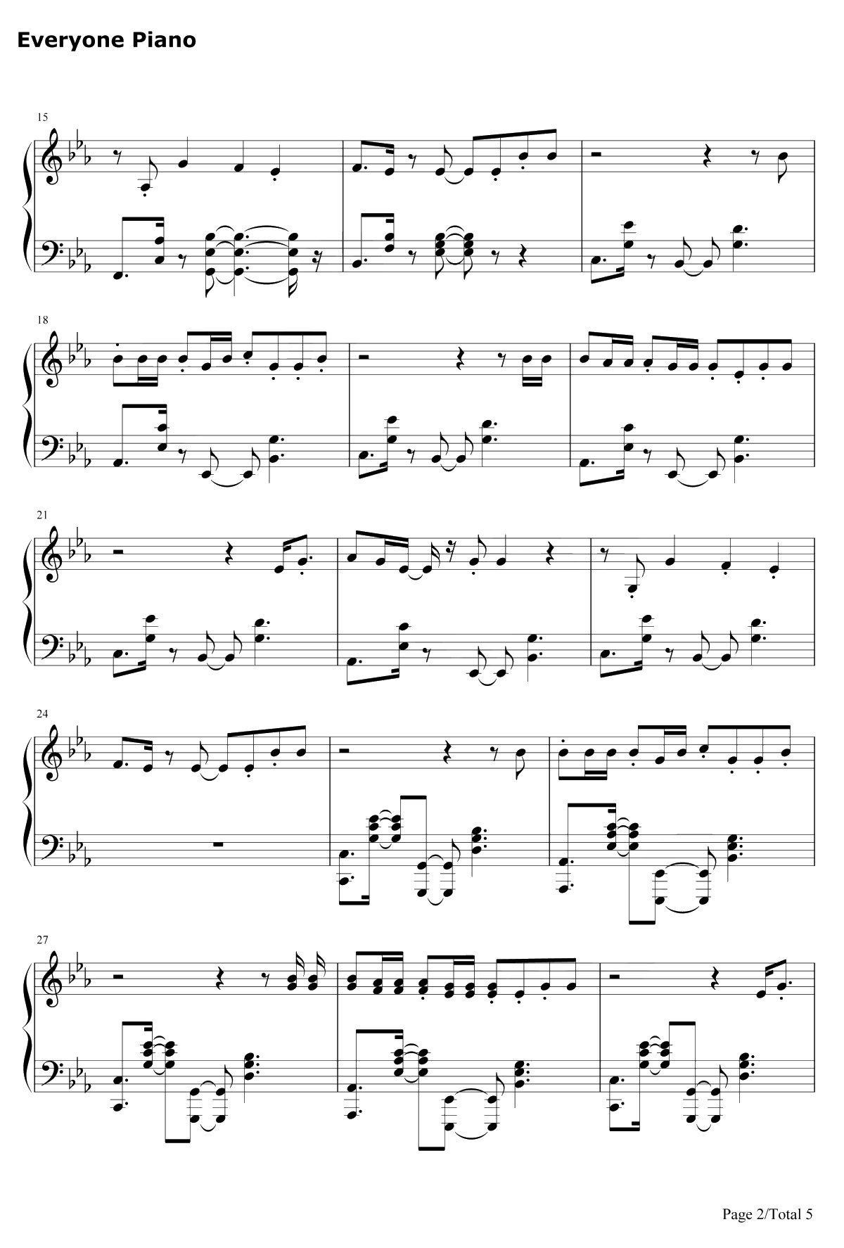 Here with Me钢琴谱-MarshmelloChvrches2