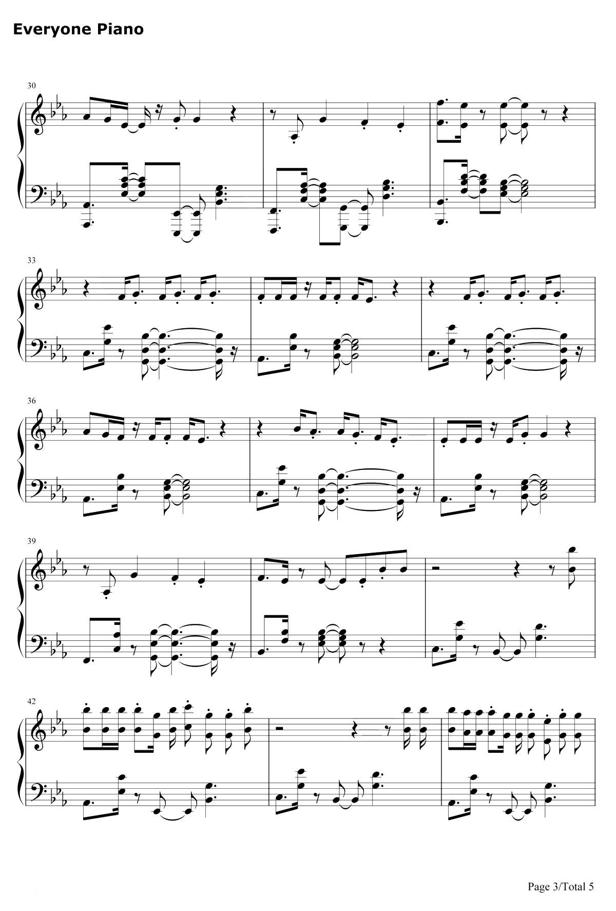 Here with Me钢琴谱-MarshmelloChvrches3