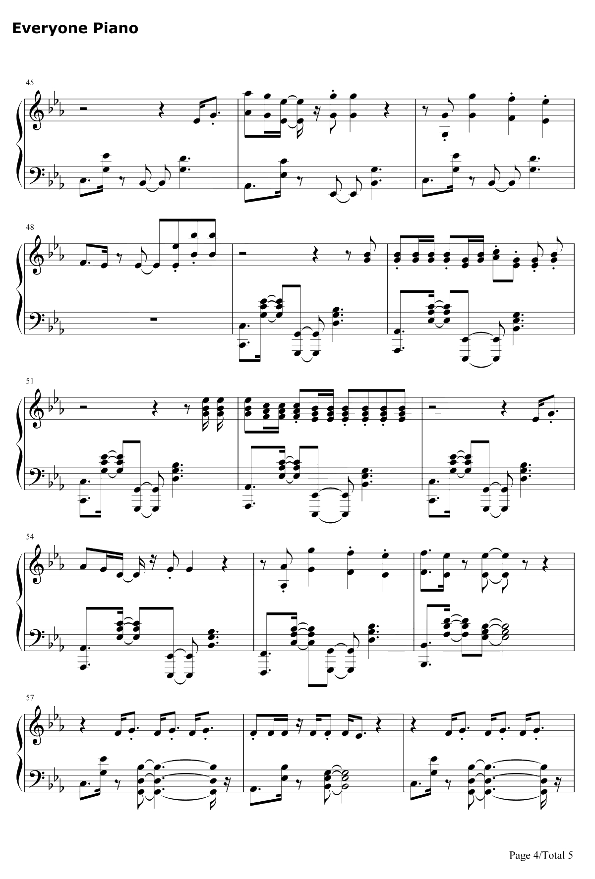 Here with Me钢琴谱-MarshmelloChvrches4