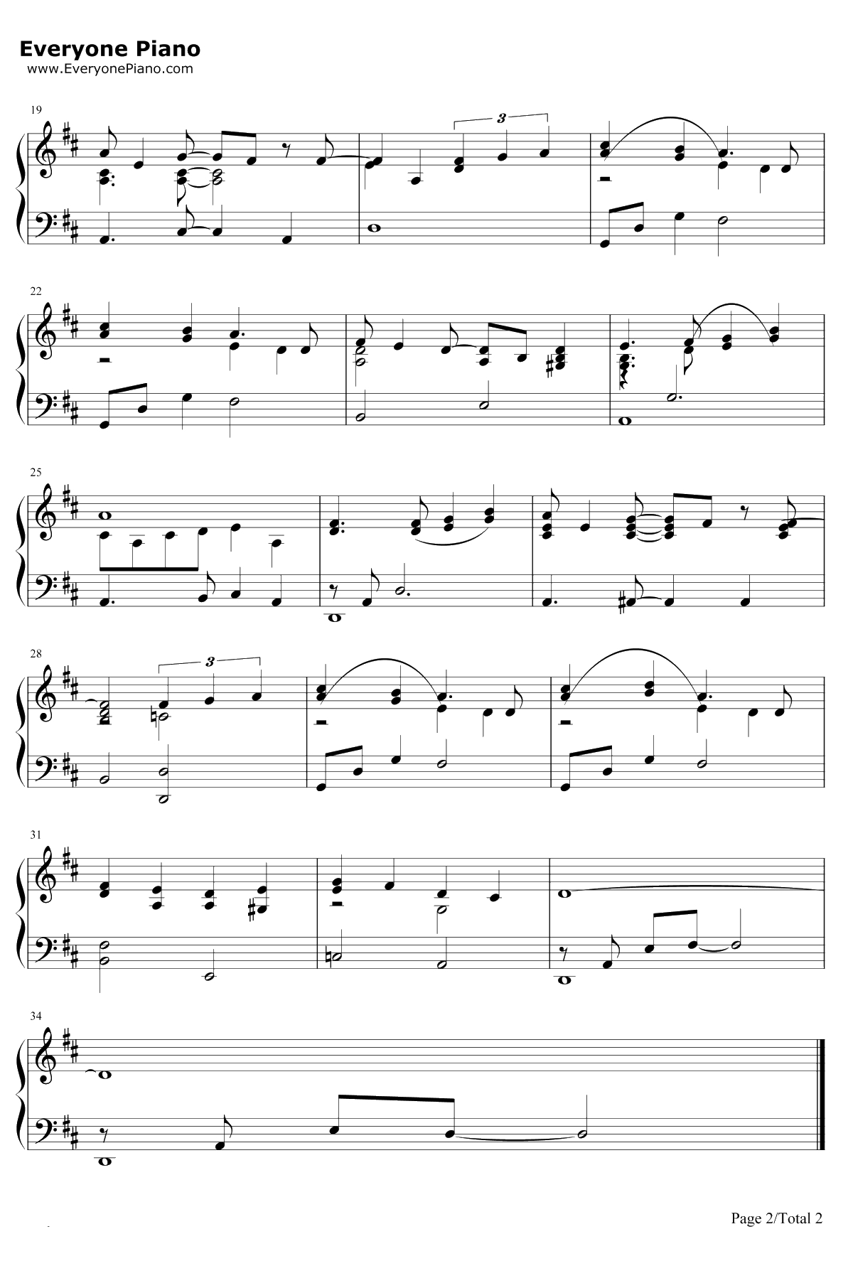 A Whole New World钢琴谱-AlanMenken-阿拉丁主题曲2