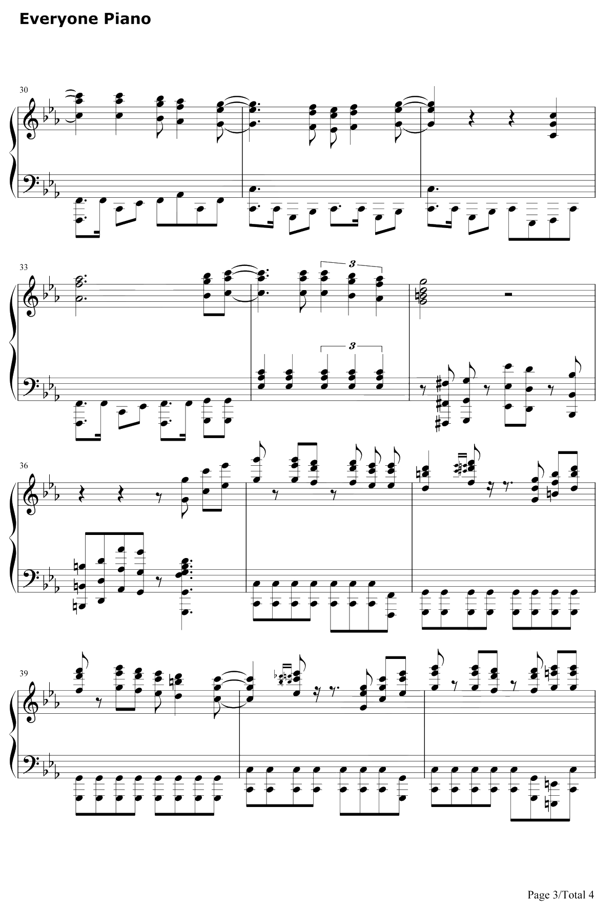 月光传说钢琴谱-小诸鉄矢TetsuyaKomoro-美少女战士主题曲3