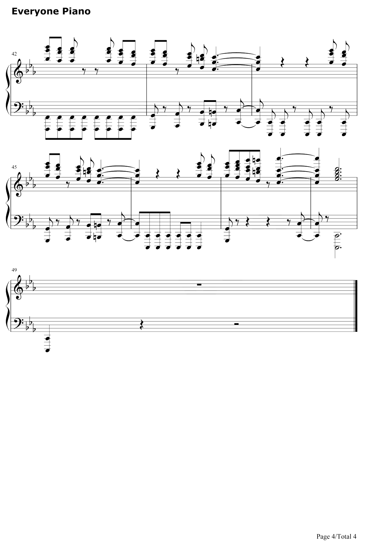 月光传说钢琴谱-小诸鉄矢TetsuyaKomoro-美少女战士主题曲4