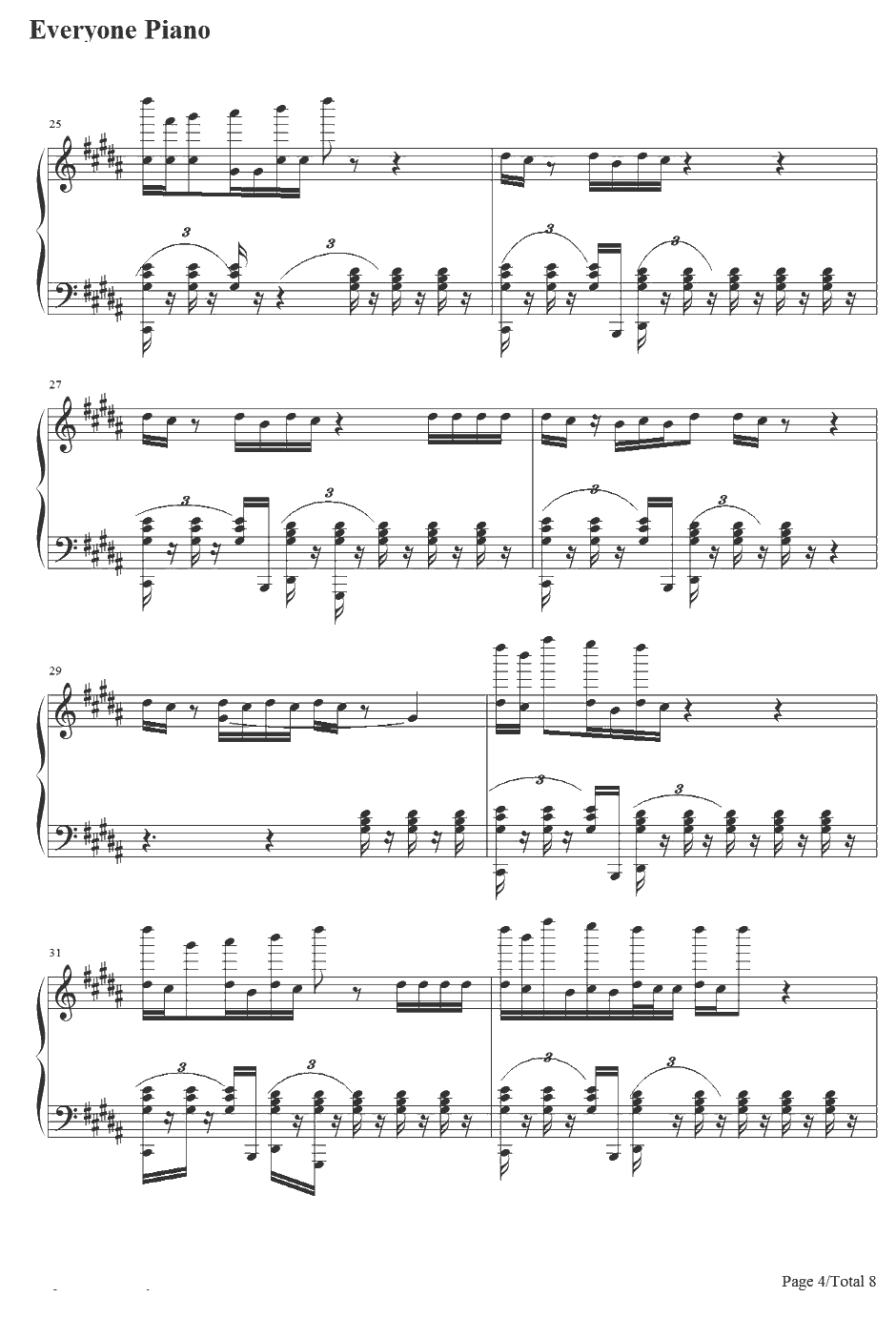 We Dem Boyz钢琴谱-WizKhalifa4