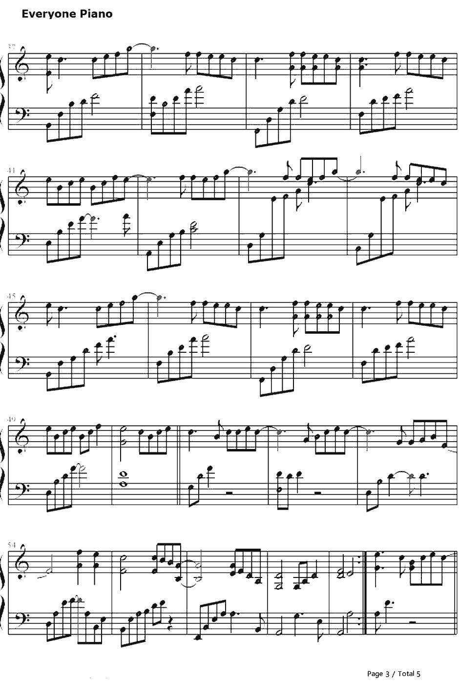 你不在北京钢琴谱-曹轩宾3