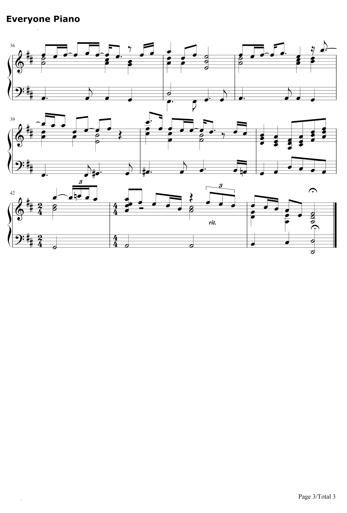 Go the Distance钢琴谱-RogerBart-大力士主题曲-Hercules主题曲3