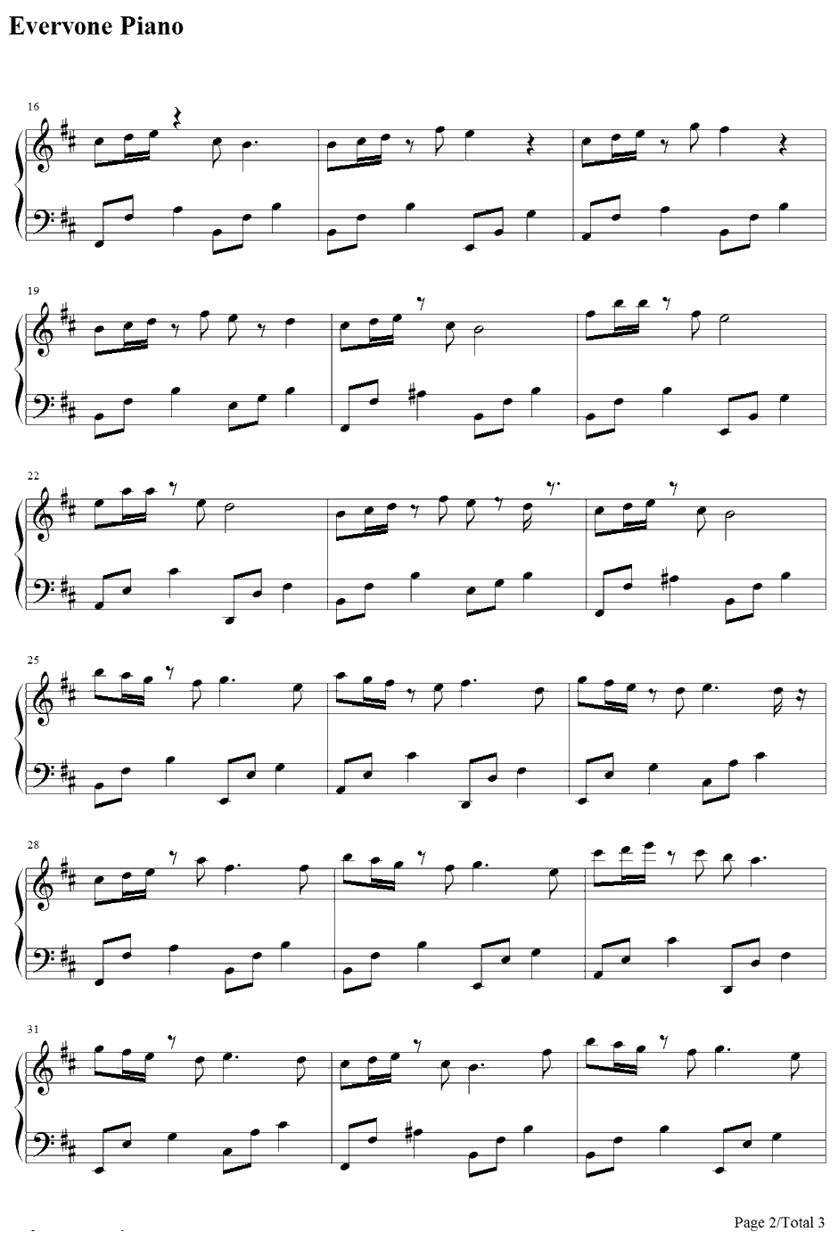 never say goodbye钢琴谱-Mario&Nesty-neversaygoodbye2