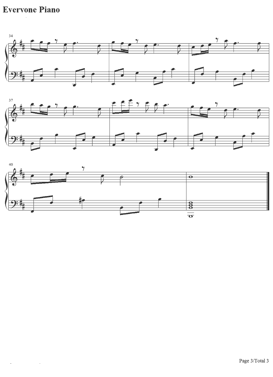 never say goodbye钢琴谱-Mario&Nesty-neversaygoodbye3