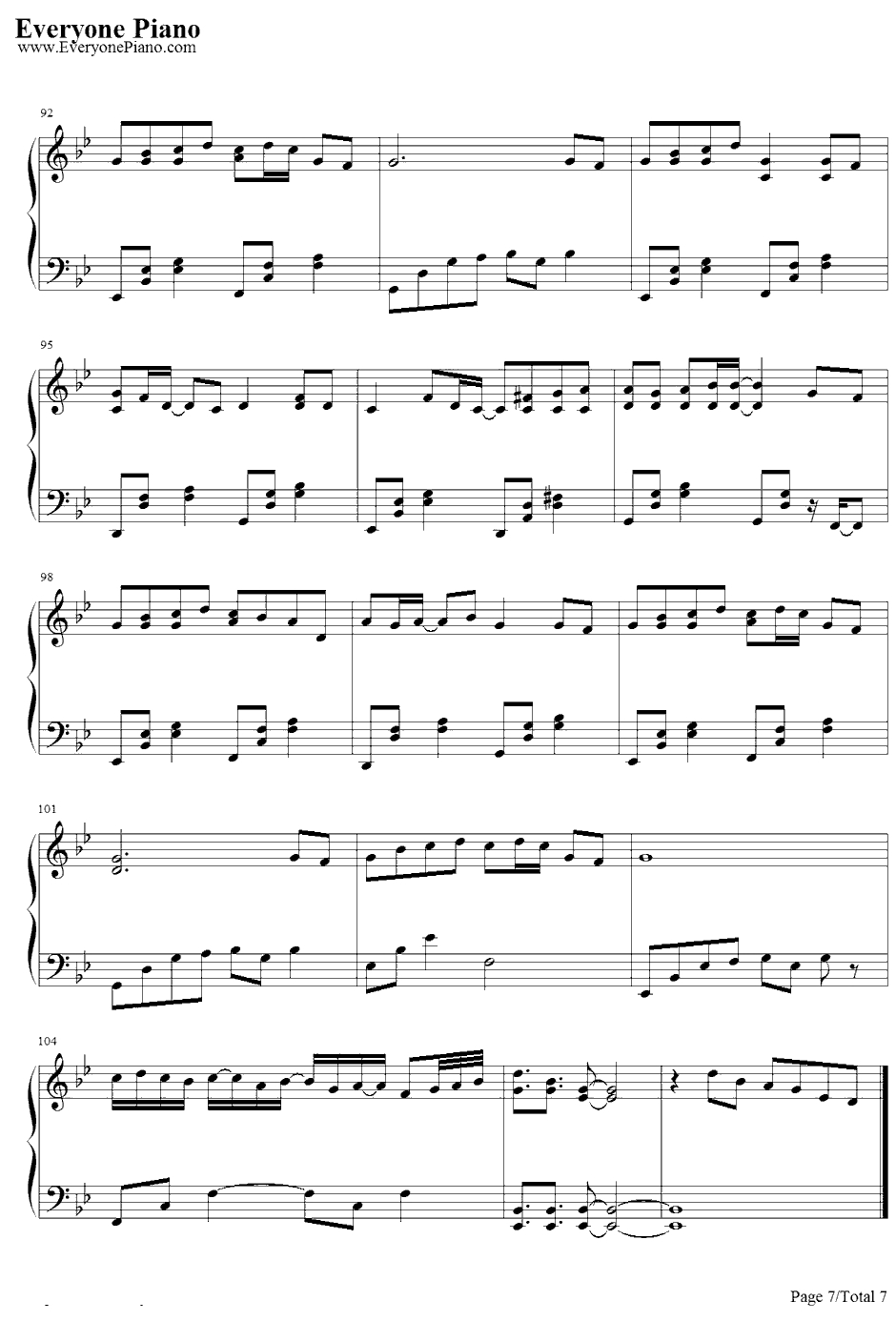 花びらの刻钢琴谱-吉冈亚衣加-薄樱鬼随想录OP7