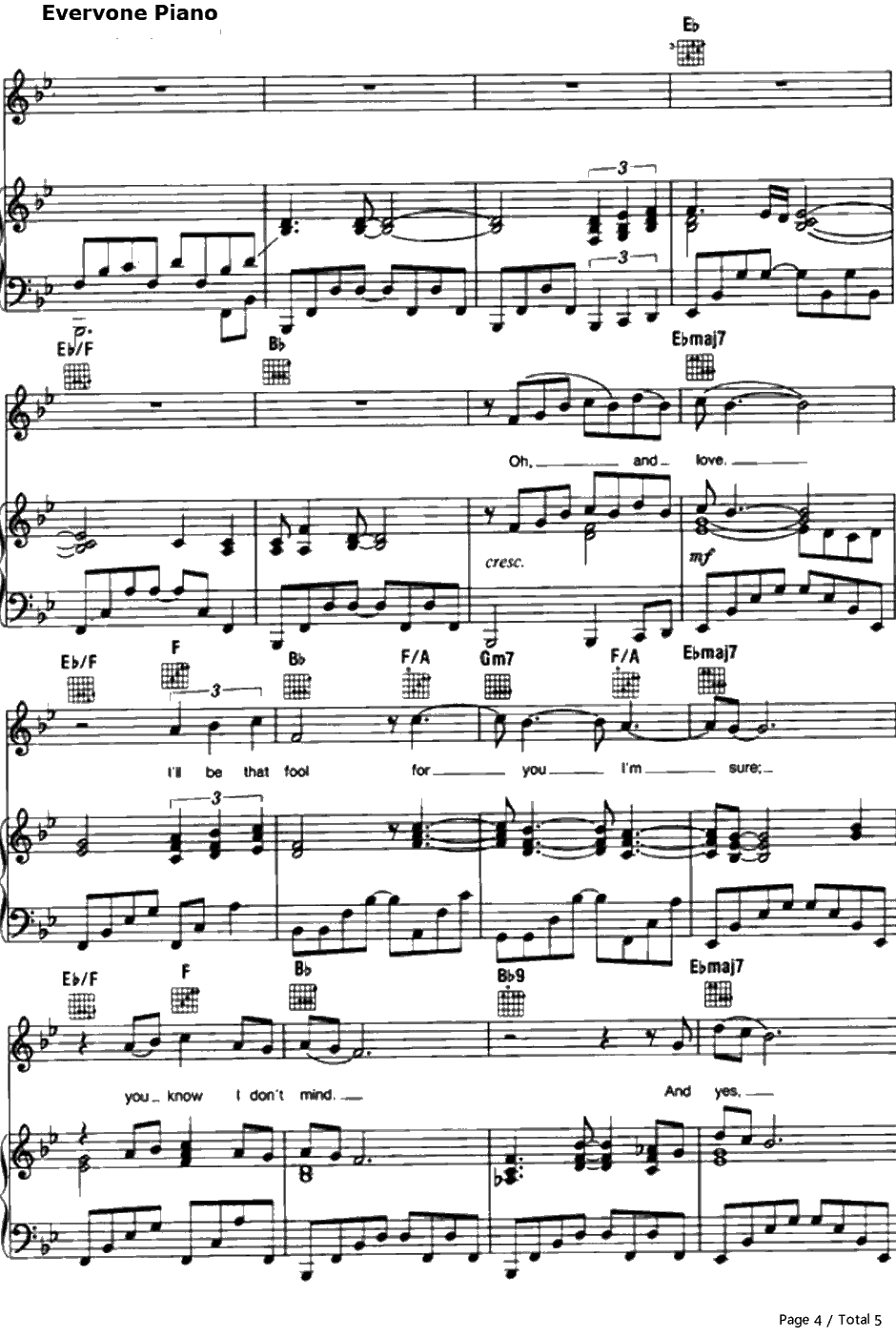 Endless Love钢琴谱-LionelRichie&DianaRoss-EndlessLove（无尽的爱）主题曲4