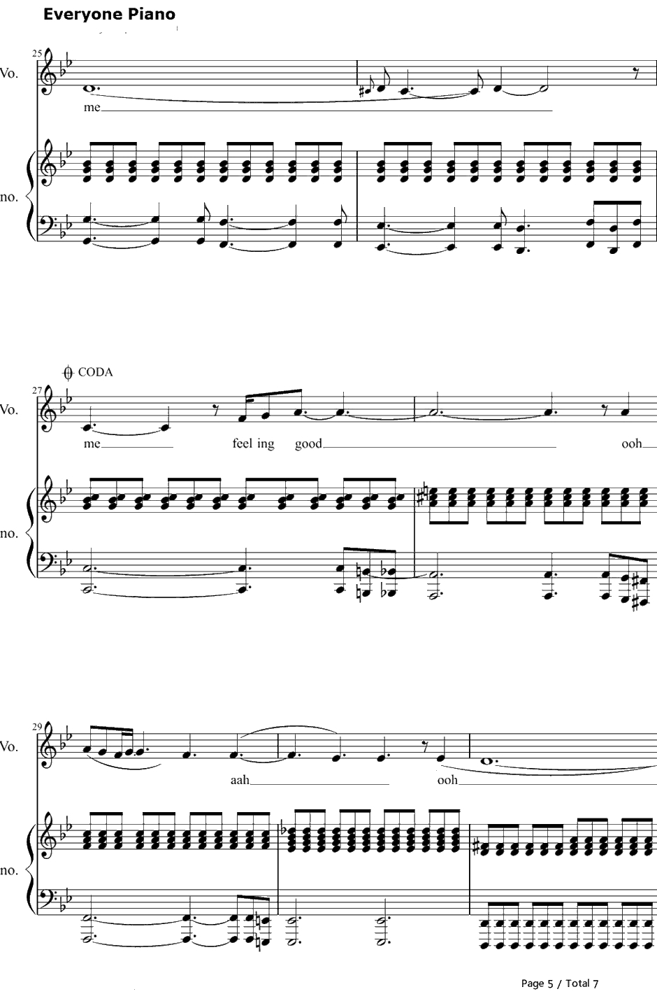 Feeling Good钢琴谱-MichaelBublé5